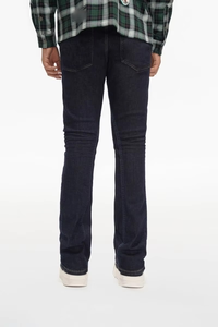 Jean en denim uni pour homme en coton de haute qualité, coupe droite, style streetwear américain, confortable, taille mi-haute, coupe ajustée, respirant, séchage rapide - Product Image 3