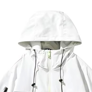 Men's Eco-Friendly Quick Dry Breathable Varsity Jacket Stand Collar <b>Covered</b> <b>Button</b> Closure Cotton Wool Blend 300g Fabric Weight - Product Image 3