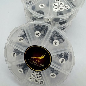 โรงงานผลิตขนตาเวียดนาม คุณภาพสูง ขนตาปลอม 3D-20D PBT ใยสังเคราะห์ ต่อขนตาสำเร็จรูป ความยาวผสม  แบบธรรมชาติ ยาว  โค้ง CC/DD/L/M - Product Image 4