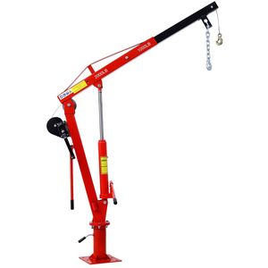 2000 lb. Grúa hidráulica roja de gran capacidad para camioneta con cabrestante manual y grúa de pluma para plataforma de camión - Product Image 5