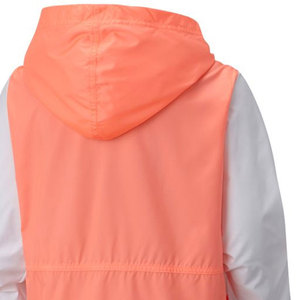 Impermeables con Capucha para Hombre en Color Coral, Naranja y Blanco, Chaqueta Cortavientos Ligera con Media Cremallera, Chaqueta Delgada Personalizable - Product Image 3
