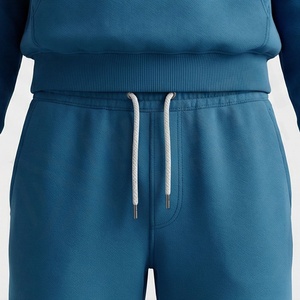 Sweat-shirt unisexe bleu à capuche, manches longues, couleur unie, survêtement décontracté avec poches à cordon, poids moyen, 100% coton, vêtements d'automne - Product Image 5