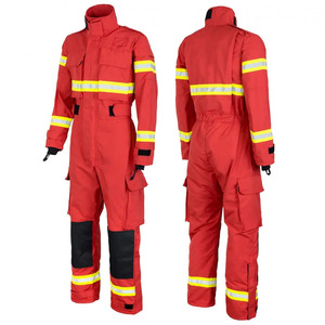 Camisa y Pantalones Resistentes al Fuego y a las Llamas, Ropa de Seguridad Reflectante para Bomberos, Uniformes de Trabajo Personalizados al por Mayor - Product Image 3