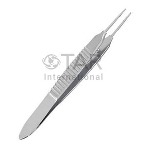 Pinzas de Sutura Castroviejo 1x2 Dientes, Instrumentos Médicos Quirúrgicos, Pinzas Microquirúrgicas de 40.6mm, Antideslizantes, Oftálmicas - Product Image 1