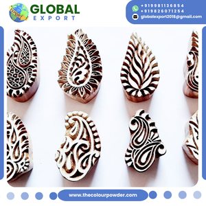 แสตมป์เฮนน่าไม้แบบกำหนดเอง ทันสมัย เป็นมิตรกับสิ่งแวดล้อม ลายคมชัด พิมพ์ลายบล็อก ขนาดใหญ่ ใช้งานสะดวก - Product Image 2