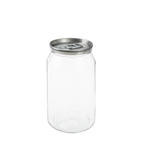 Emballage de boisson en plastique PET transparent de qualité alimentaire de 346ml avec couvercle en aluminium facile à ouvrir pour jus, café, bière, thé et gâteau