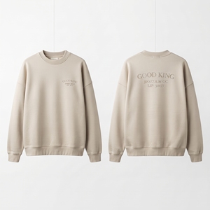 Sweat-shirt d'hiver en molleton de coton à col rond coupe classique pour homme, personnalisable avec logo brodé, vente en gros, streetwear décontracté, OEM - Product Image 3