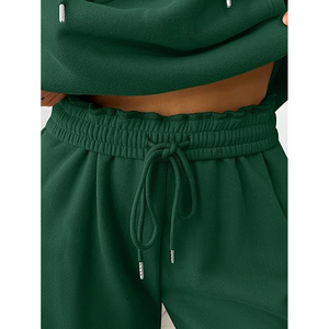 Conjunto Deportivo de Felpa para Mujer al por Mayor, Sudadera con Capucha Extra Grande y Pantalones Deportivos, Ropa Personalizada con Etiqueta Privada - Product Image 6