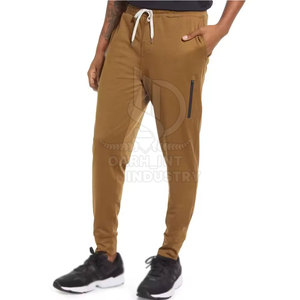 Smooth Heavyweight Fabric Mid Waist Straight Leg Jogger Pant <b>Stretch</b> Knit Bottom with Relaxed Fit for Active Casual Daily Wear - Product Image 2