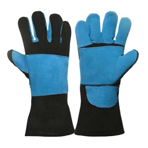 Gants de soudage JNM SAFETY en cuir de vachette pleine fleur de haute qualité, durables, avec paume intégrale, pour travaux lourds et protection des mains en cas d'incendie - Product Image 2