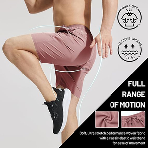 Pantalones Cortos Deportivos de Punto Waffle para Hombre, Secado Rápido, Ligeros, Transpirables, Elásticos y Texturizados - Product Image 5