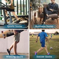Calcetines Deportivos para Jóvenes, Ropa de Entrenamiento, Personalizables, Transpirables, de Secado Rápido, Spandex/Nailon, Ropa de Gimnasio, Impresión, Venta al por Menor