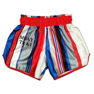 Shorts de boxe Muay Thai pour hommes, noir et blanc, imprimé tribal, séchage rapide, polyester, coupe classique, vêtements d'arts martiaux - Product Image 4