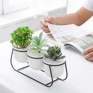 Support de plante décoratif pour intérieur, décoration de maison, porte-plante en métal, pour table, bureau, salon, balcon, utilisation moderne pour la présentation. - Product Image 4