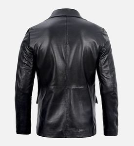 <b>Top</b> Trending Bulk Men <b>High</b> Street Stylish Stand Collar <b>Leather</b> Jacket Front Waterproof Windproof Outerwear Manufacturer Supply - Product Image 4