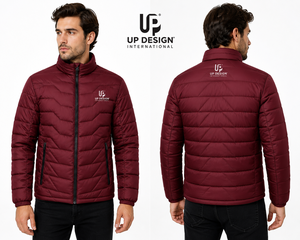 Chaqueta Acolchada Ligera Personalizada para Hombre, Chaqueta de Invierno con Cierre, Informal, para Exteriores, de Poliéster, Fabricante OEM ODM - Product Image 1