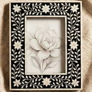 Luxury Bone Inlay Image Display <b>Frame</b> Artisan Crafted Decorative Photograph Holder Interior Styling Accent Product - Product Image 5