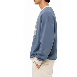 Sweat-shirt épais pour homme en molleton brossé à col rond avec tissu chaud pour un usage décontracté en hiver, les voyages et le quotidien - Product Image 3