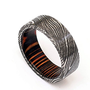 Damascus Wedding <b>Ring</b> Handmade Elegant Band for Everyday Wear Premium Damascus <b>Steel</b> <b>Ring</b> Handmade Jewelry for Wedding Gift - Product Image 1