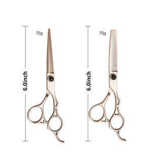 Kit de Tijeras de Barbero de Alta Calidad 2026: Tijeras de Afeitar y de Entresacar de Acero Metálico con Peine - Product Image 3