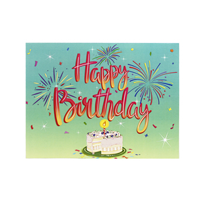 Cartes d'anniversaire musicales 3D pop-up artisanales vertes avec design de message personnalisé - Product Image 2