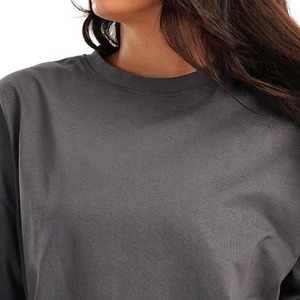 Camisetas Casuales de Mujer con Hombros Caídos, Personalizables con Logotipo, al por Mayor, Suaves y Transpirables, para Verano, OEM, Ropa Urbana Femenina - Product Image 4