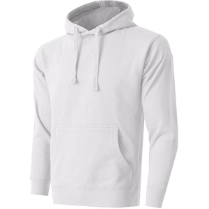 Sweat-shirt à capuche blanc pour homme, couleur unie, 100% coton, French Terry 300g, tricoté, décontracté, automne, produit le plus vendu - Product Image 1