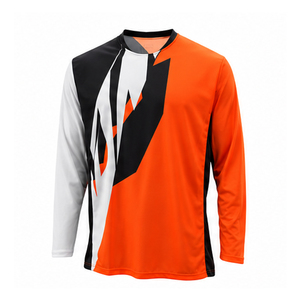 Maillot de motocross personnalisé avec logo sublimé, impression sur mesure, faible quantité minimum de commande, marque privée, design personnalisé, polyester. - Product Image 1