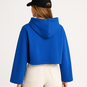 Sudaderas Cortas Personalizadas de Algodón y Elastano para Mujer con Mangas Raglán Estampadas - Product Image 2