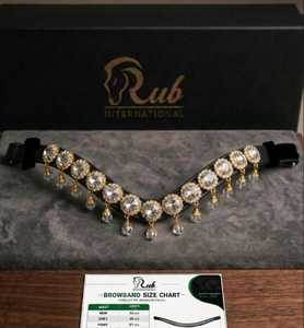 Cinturón de frente para caballo de cristal con diamantes de imitación, accesorios personalizados con logo, aparejos cómodos de cuero, modelo internacional 7860B - Product Image 1