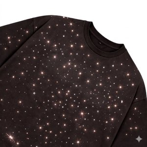 Summer All Over <b>Top</b> <b>Rhinestone</b> T Shirt Custom Men Crewneck Clothing Streetwear 100% 250 GSM T Shirt For Men - Product Image 2