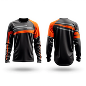 เสื้อเจอร์ซีย์มอเตอร์ครอสแขนยาวสำหรับผู้ชาย สีดำส้ม พิมพ์ลายแบบซับลิเมชั่น แห้งเร็ว ผลิตจากโพลีเอสเตอร์ สำหรับแข่งรถ ผู้ใหญ่ ใส่ได้ทุกฤดู - Product Image 6