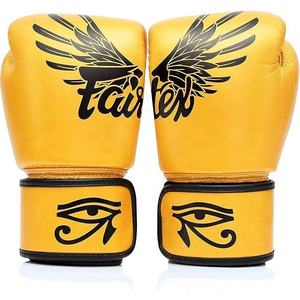Guantes de Boxeo Fairtex Amarillos y Negros Hechos a Medida, Guantes Profesionales Ligeros para Entrenamiento y Sparring, Personalizados, 100% Cuero Genuino - Product Image 1