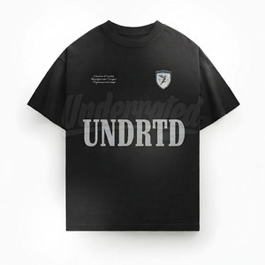 T-shirts délavés à l'acide pour hommes, imprimés sur mesure, streetwear décontracté, 100% coton, manches courtes, col rond, écologiques, séchage rapide, respirants - Product Image 1