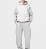 Survêtement unisexe en molleton technique 100 % coton de luxe, personnalisable avec logo, ensemble 2 pièces, respirant, léger, streetwear
