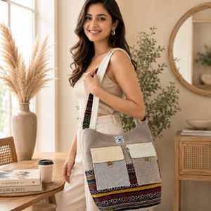 Sac en chanvre réutilisable de qualité supérieure |   Sac de transport léger et portable antivol pour usage quotidien |   Vente en gros, exportation en Inde, approvisionnement en vrac - Product Image 2