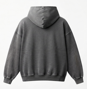 Sudadera con Capucha Unisex de Invierno, Estilo Vintage, Lavado Ácido, Desteñida, Oversize, Streetwear, Poliéster/Algodón - Product Image 2