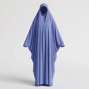 2025 OEM Kimono Abaya pour femmes musulmanes, en tissu polyester épais, doux et très extensible, col en V, manches longues, pour fêtes, Ramadan, mariages - Product Image 1