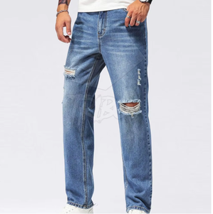 Jean décontracté droit taille mi-haute pour homme en velours côtelé 100 % coton, respirant, écologique, séchage rapide, logo personnalisable, hiver - Product Image 1