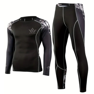 <b>Men's</b> Long Sleeve UPF50 Anti UV Rash Guard Sublimation <b>Compression</b> <b>Shirt</b> Breathable Quick Dry Sportswear - Product Image 5