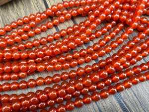 AA Genuine <b>Red</b> Agate Smooth Round Gemstone <b>Beads</b> 2mm 3mm 4mm 5mm 6mm 8mm 10mm 12mm Loose Stone <b>Beads</b> for Jewelry - Product Image 2
