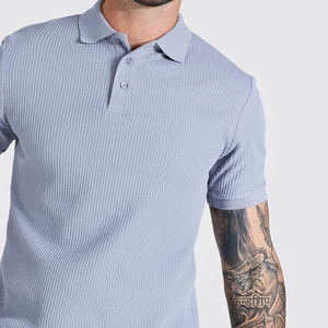 Polo d'été décontracté tricoté sur mesure de haute qualité pour homme, uniforme scolaire, à manches courtes, respirant, avec col, vente en gros - Product Image 5