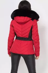 <b>Women's</b> Waterproof Hooded Winter Ultra <b>Lightweight</b> Packable Cotton Filled <b>Parka</b> Jacket - Product Image 4