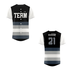 Maillot de baseball fabriqué par un fabricant OEM, maillot de baseball fabriqué en usine, maillot de baseball à manches courtes - Product Image 3