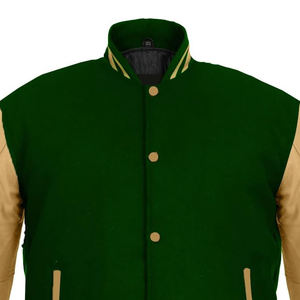 Vestes de baseball en cuir véritable Letterman personnalisées pour hommes, modèle Starter, en laine noire avec manches en cuir de vachette - Product Image 4