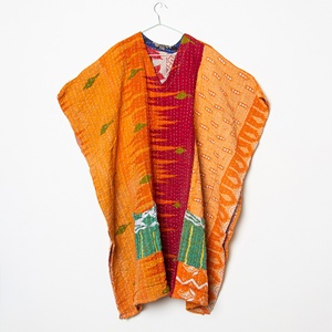 Buy Best Quality Handmade Cotton Embroidery Kantha Cotton Vintage <b>Kaftan</b> For women - Product Image 1