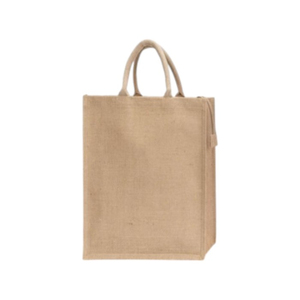 Custom Logo Jute Tote Bags - Foldable Reusable Shopping & Beach Totes, Eco-Friendly Grocery Bags with Pockets (Bulk Wholesale) - Product Image 2