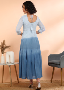 Robe midi évasée brodée 100 % coton pour femme, séchage rapide, idéale pour l'été, les fêtes, le style de vie moderne et le quotidien - Product Image 3