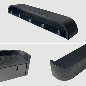 Appendiabiti da Parete in Legno Massello di Alta Qualità con Ganci, Design Moderno Salvaspazio per Soggiorni e Camere da Letto - Product Image 2