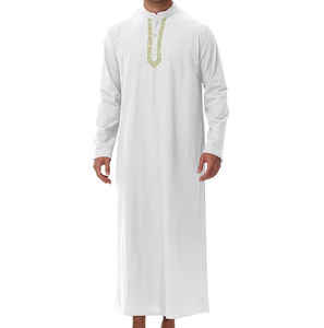 Túnica de Algodón Estilo Omaní, Ropa Musulmana, Jalabiya, Thawb Marroquí, Dubai, Jubba, Túnica Tradicional Árabe de Oriente Medio para Hombre - Product Image 1